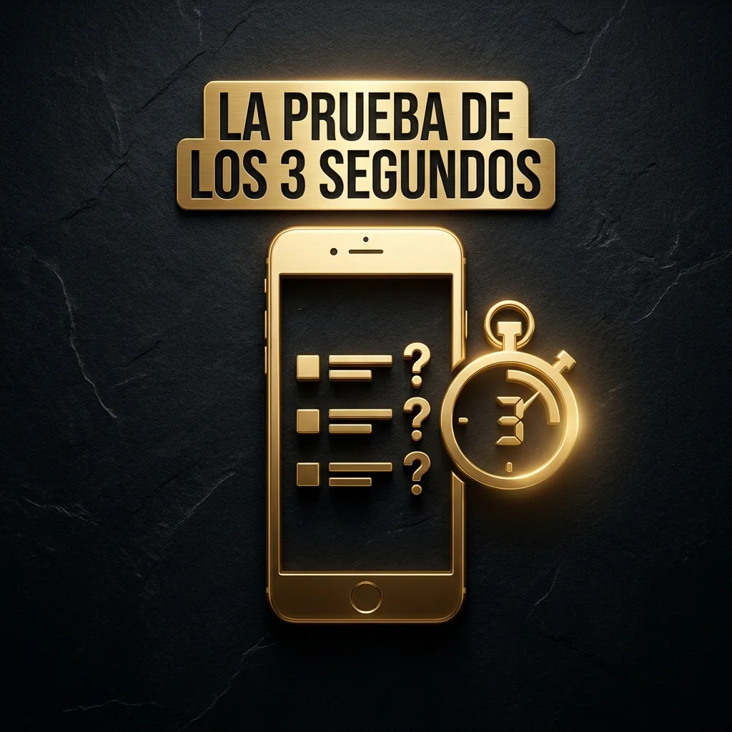 La prueba de los 3 segundos: un celular con tres preguntas sin responder y un cronómetro